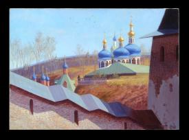 Monastery at Pskof in Spring by Olya Mynkina