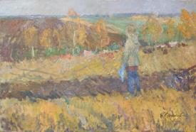 Sketch to the Painting "Autumn" by Edouard Panteleimonovich Efanov (b. 1938)