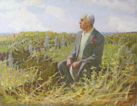 Man in a Field by Pyotr Ilich Maiorov (1914–1993)