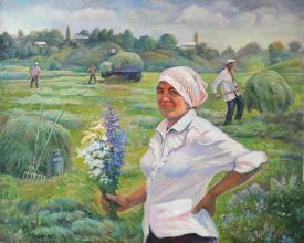 Bouquet from the Fields by Gennadi Grigorevich Grishchenko (b. 1940)