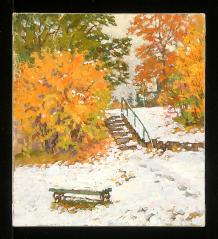 Early Snow by Yuri Fedorovich Vnodchenko (b. 1927)