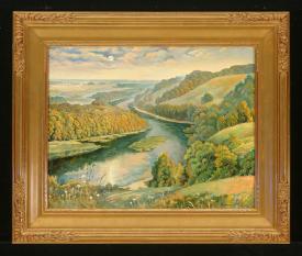 River Voronezh Near the Village Borki by Gennadi Grigorevich Grishchenko (b. 1940)