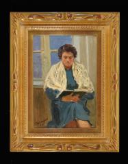 A Woman with a Book by Grigori Andreevich Goncharov (1913–2001)