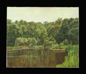 Forest Lake by Yuri Petrovich Dyakov (1929–2008)