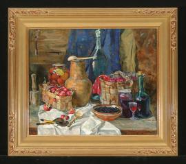 Still Life with Berries by Vladimir Dmitrievich Fefelov (b. 1939)