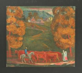 Evening in the Country by Vasili Vladimirovich Sukhov (b. 1949)