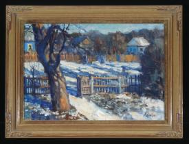 The First Snow by Alexander Petrovich Khoduk (b. 1968)