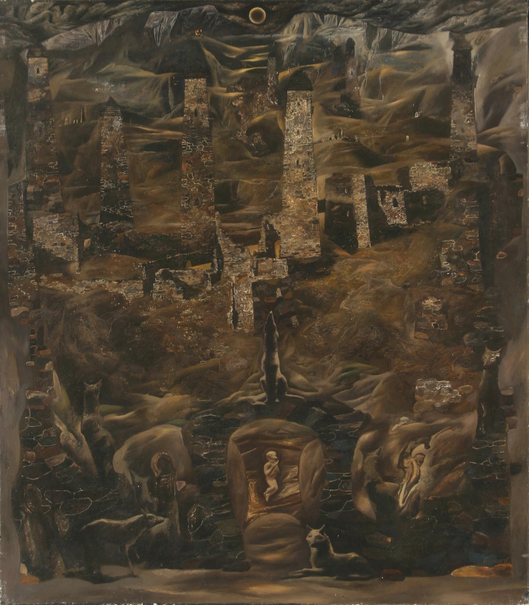 The Legend of the Boy Raised by Wolves by Daud Magomedovich Akhriev (b. 1959)