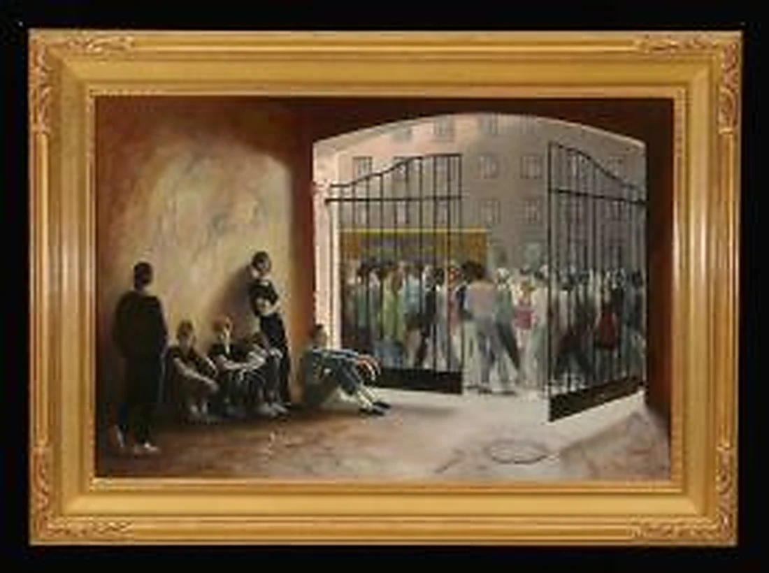 Behind the Gate by Vladimir Yevgenovich Shpakovsky (b. 1950)
