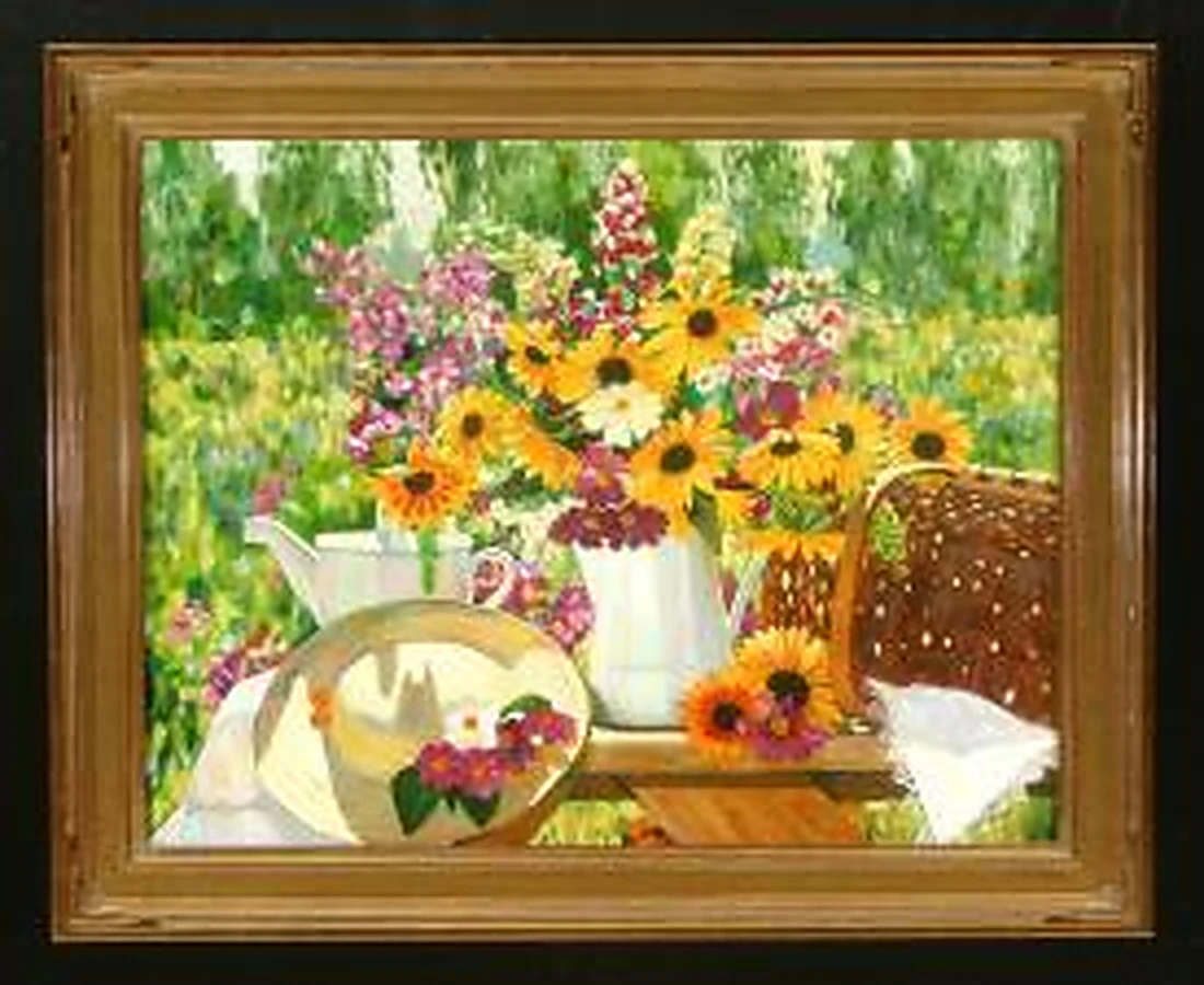 Still Life with Sunflowers by Lilia Anatolionva Dolganova (b. 1964)