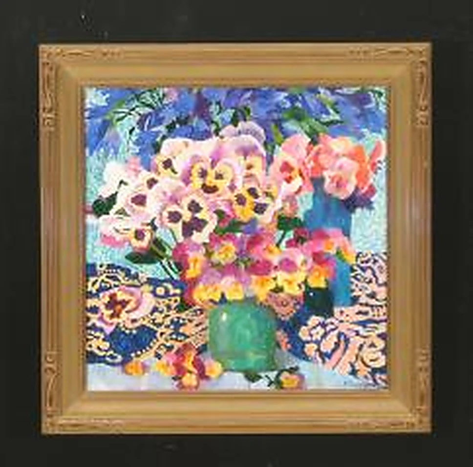 Still Life with Pansies by Lilia Anatolionva Dolganova (b. 1964)