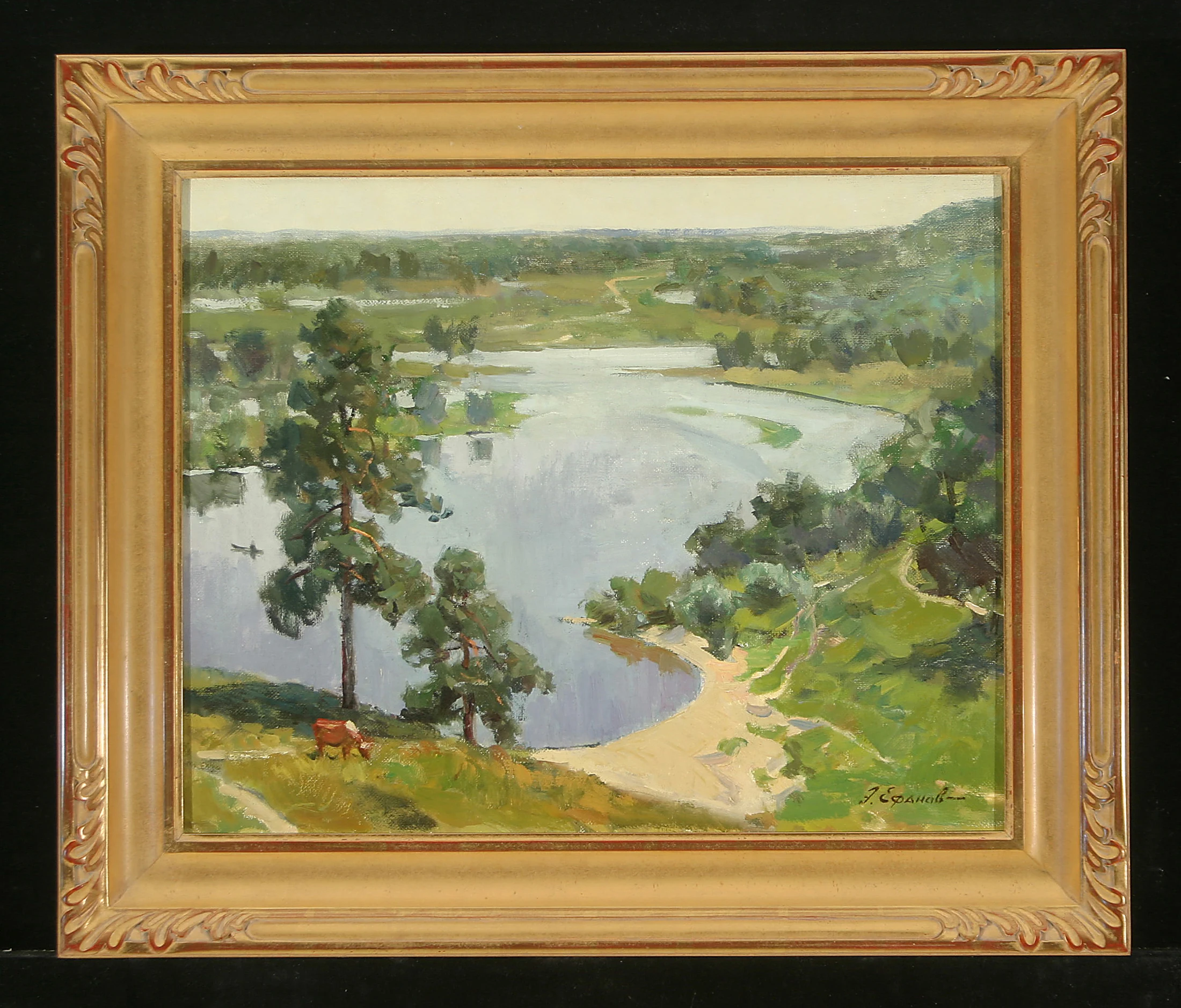 Near the River by Edouard Panteleimonovich Efanov (b. 1938)