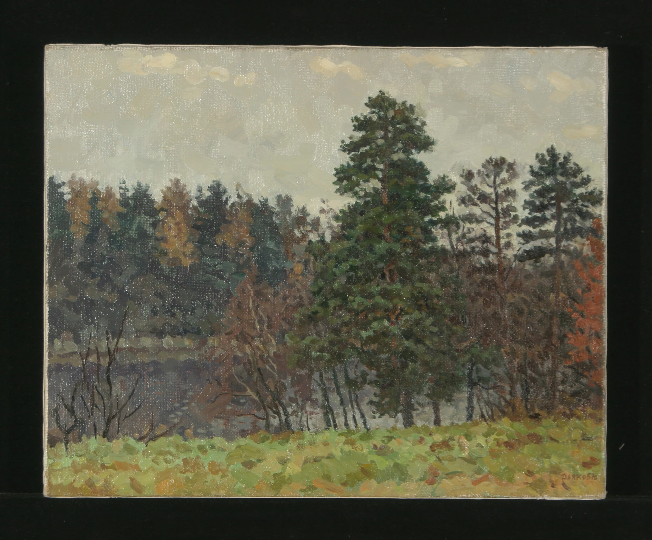 A Landscape with Pine Trees by Yuri Petrovich Dyakov (1929–2008)