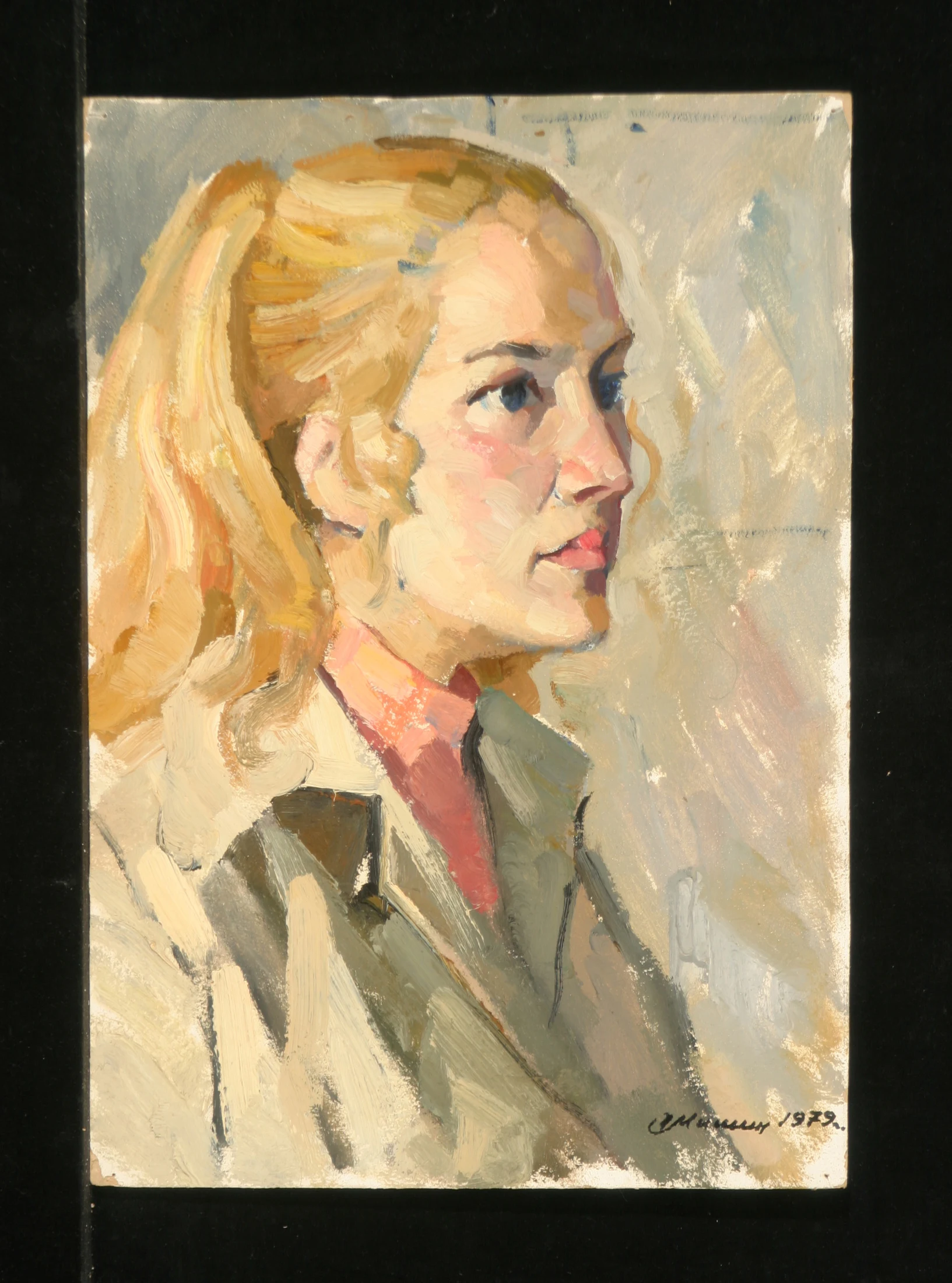 Portrait of a Young Woman by Ivan Grigorevich Mishin (1928–2001)