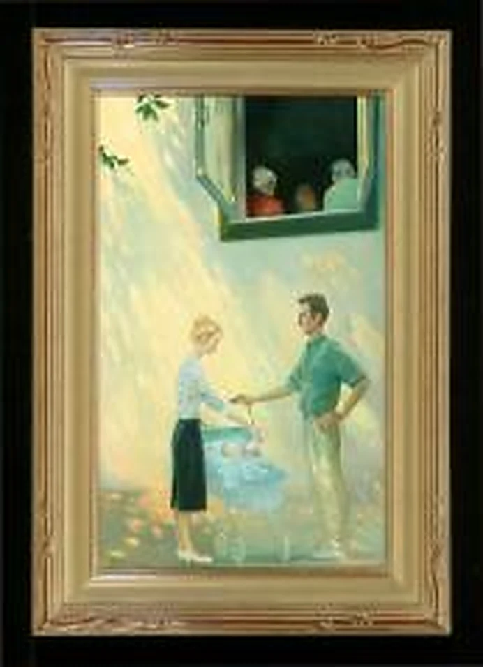 Under the Window by Vladimir Yevgenovich Shpakovsky (b. 1950)