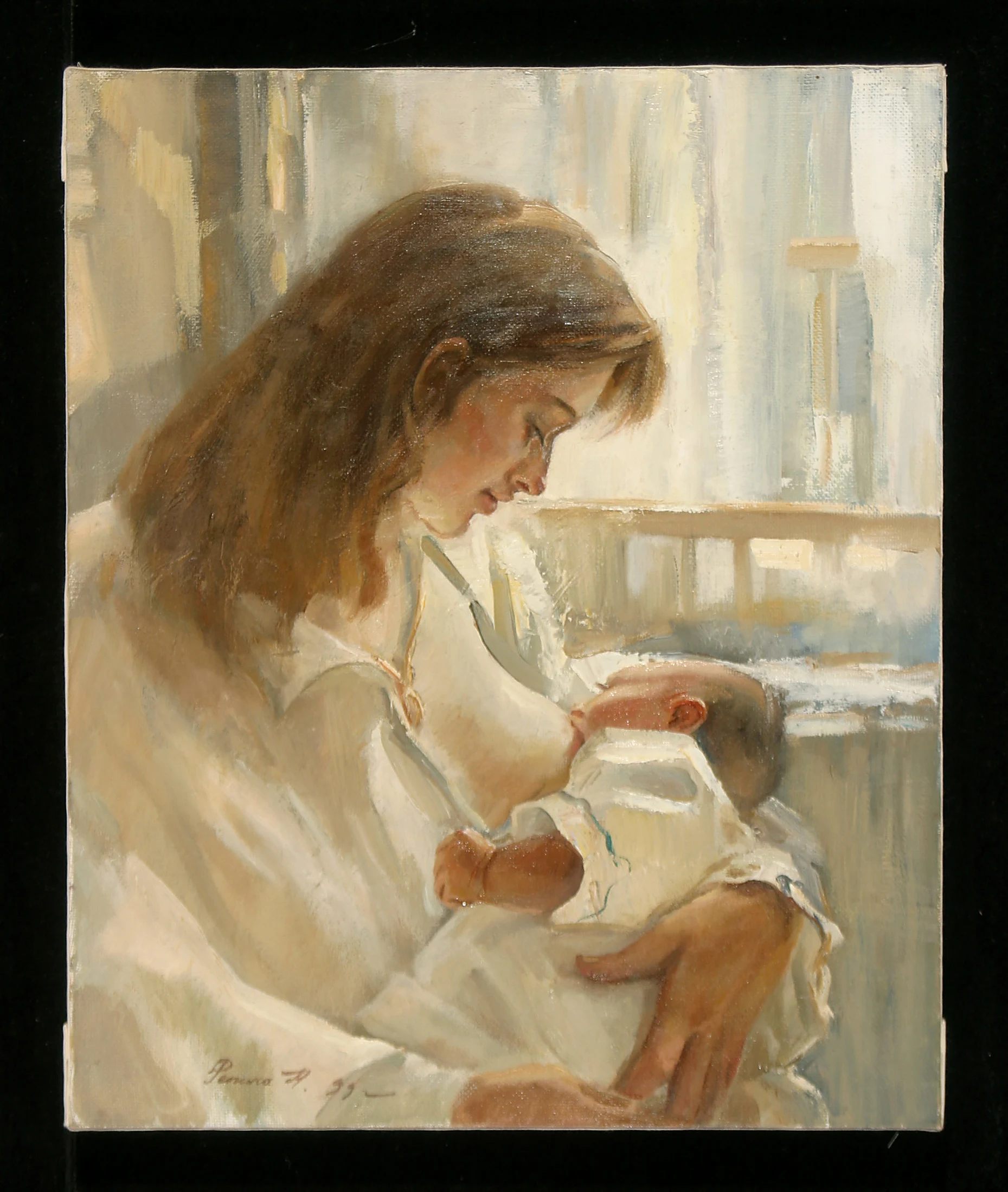 Mother and Baby by Natalia Nikolaevna Repina (b. 1967)