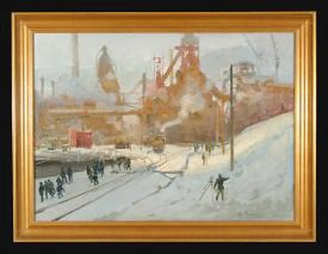 Industrial Landscape by Viktor Petrovich Slushnik (b. 1926)