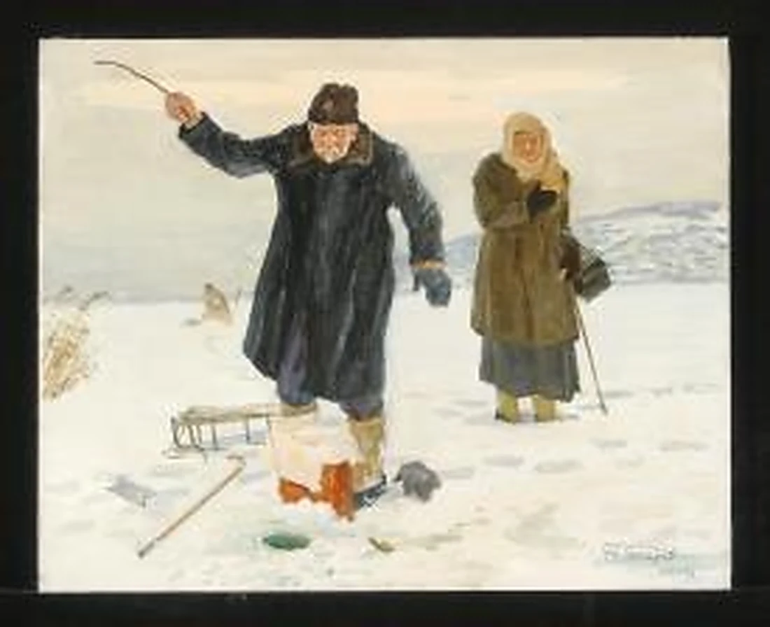 The Old Fisherman by Grigori Andreevich Goncharov (1913–2001)