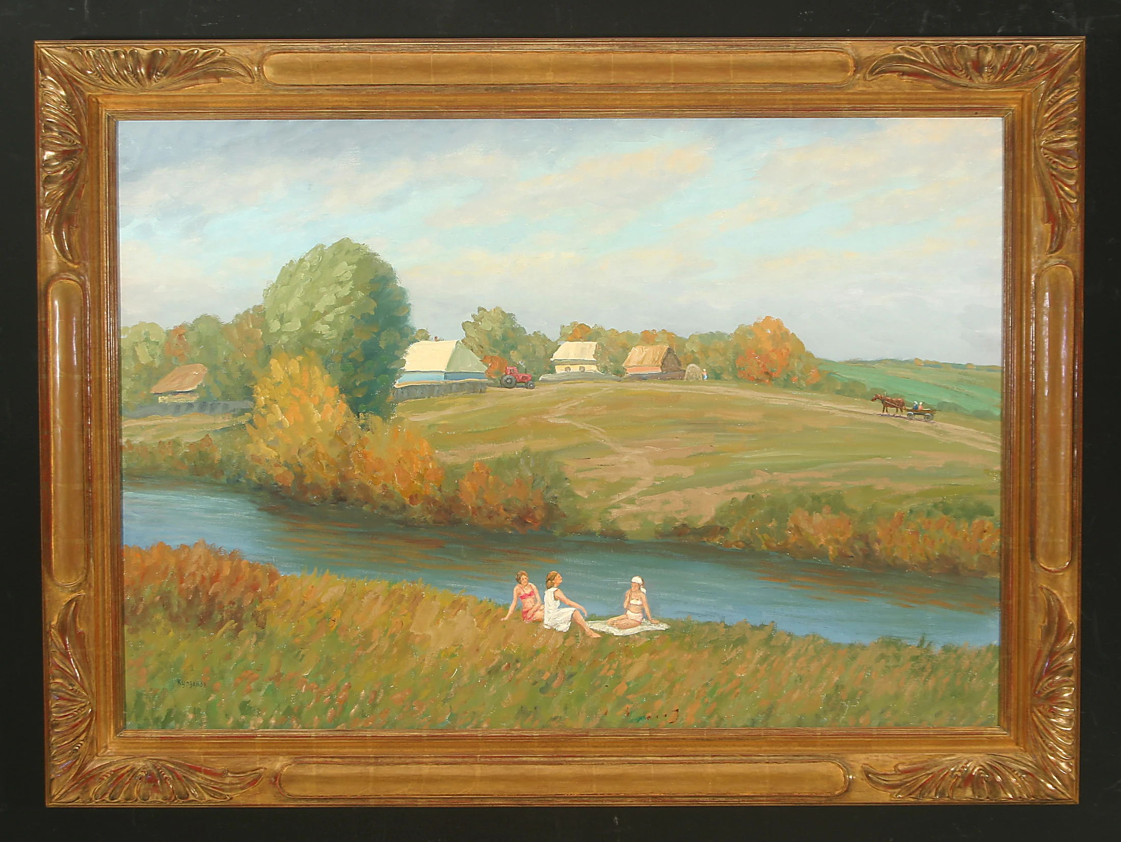 Sunbathing by Alexander Mikhailovich Kurzanov (b. 1938)