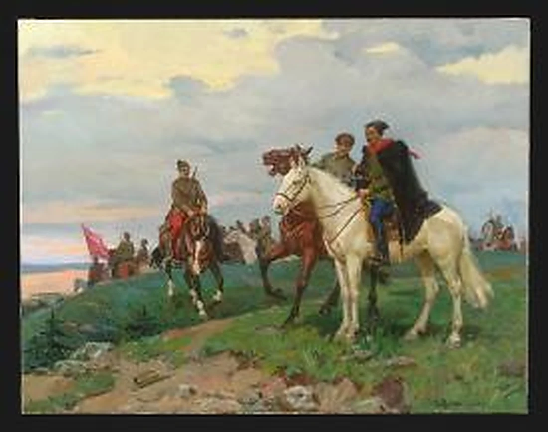 Chapaev (Commander of the Red Army) by Vitali Yakovlevich Shepetovsky (b. 1927)