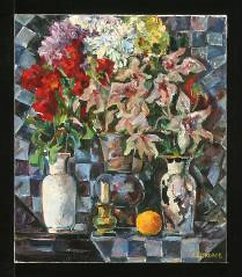 Flowers by Leonid Alekseevich Sokolov (b. 1945)