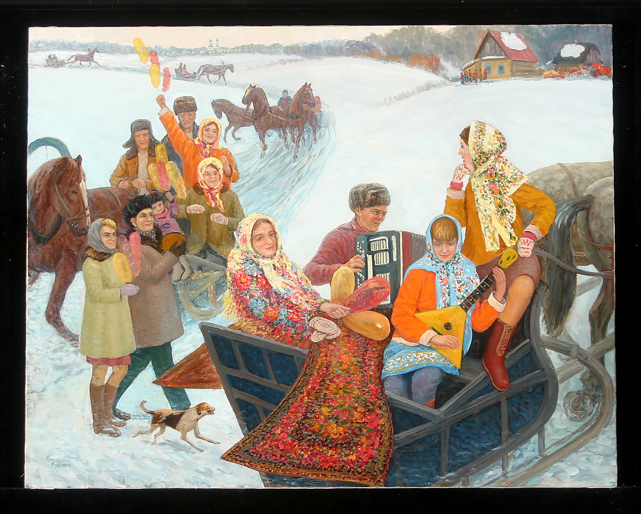 Shrovetide by Alexander Mikhailovich Kurzanov (b. 1938)