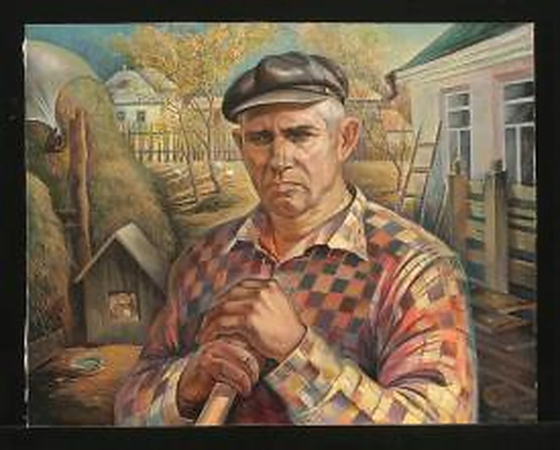 Farmer by Gennadi Grigorevich Grishchenko (b. 1940)
