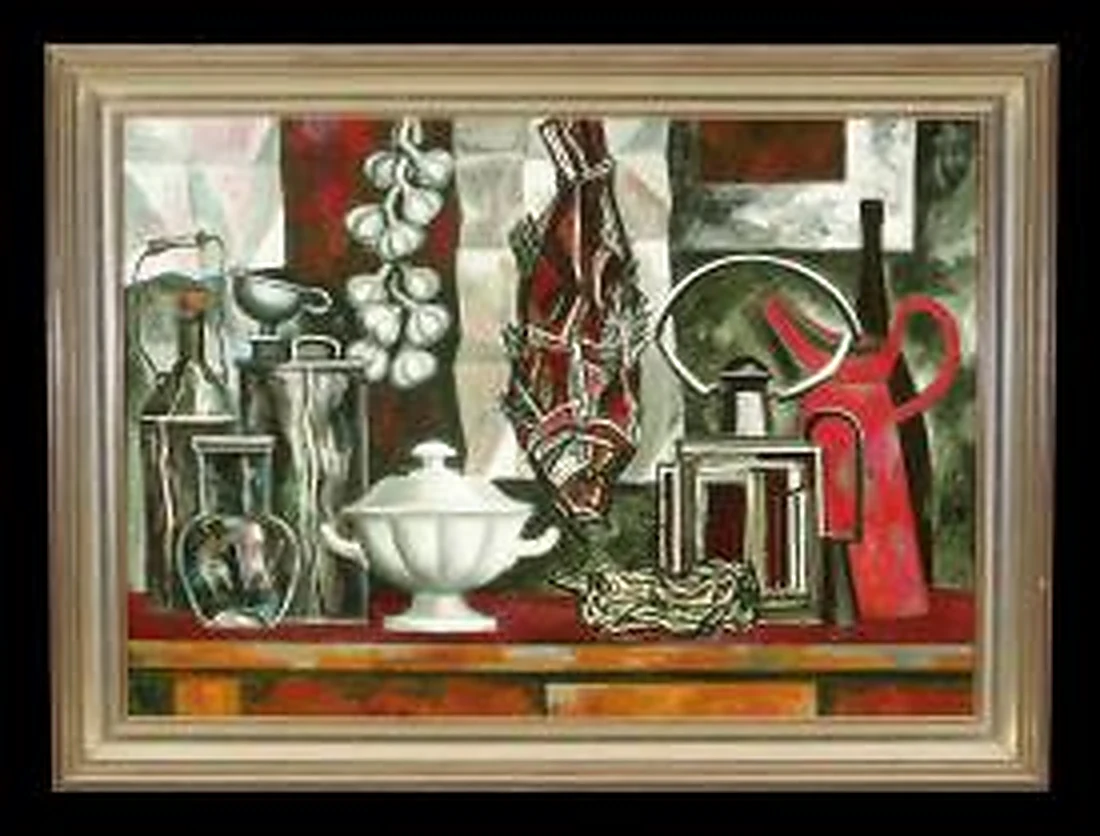 Still Life with Dried Fish by Nikita Petrovich Fomin (b. 1949)
