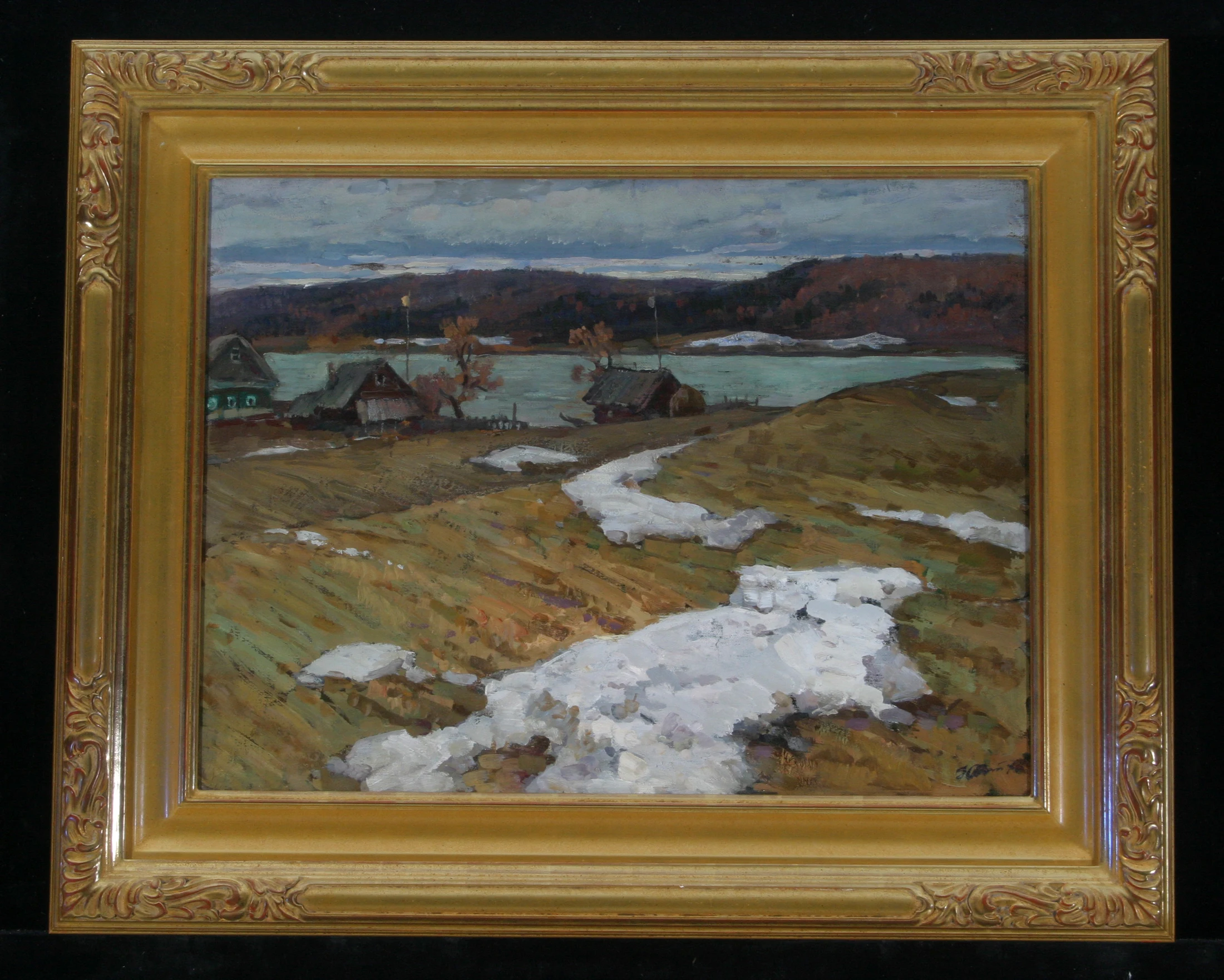 Last Snow by Yuri Fedorovich Vnodchenko (b. 1927)