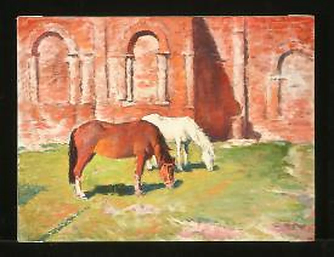 At the Old Church by Yuri Fedorovich Vnodchenko (b. 1927)