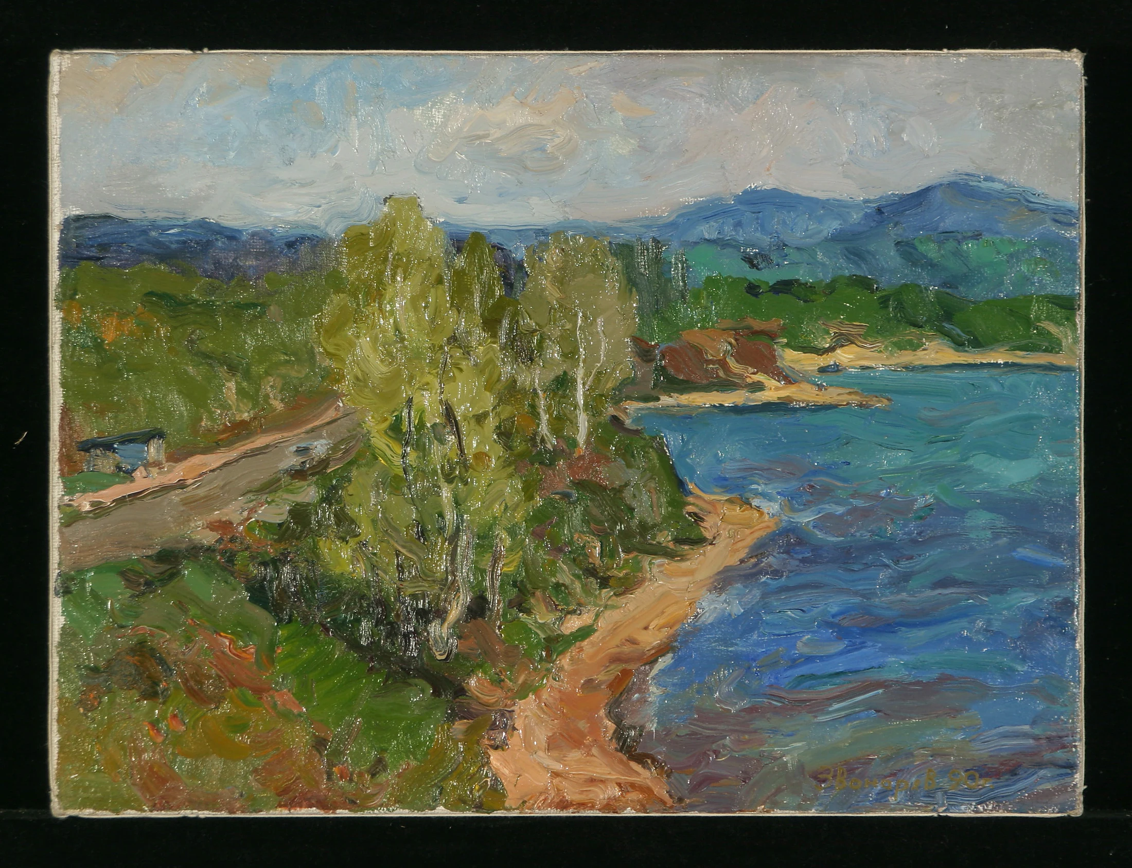 By the Lake by Fyodor Pavlovich Zvonarev (1929–2000)