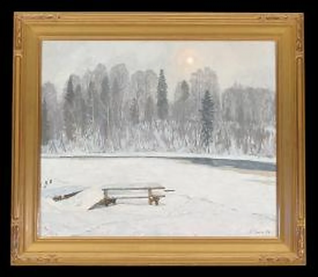 Winter Morning by Yuri Petrovich Sanin (1939–1997)