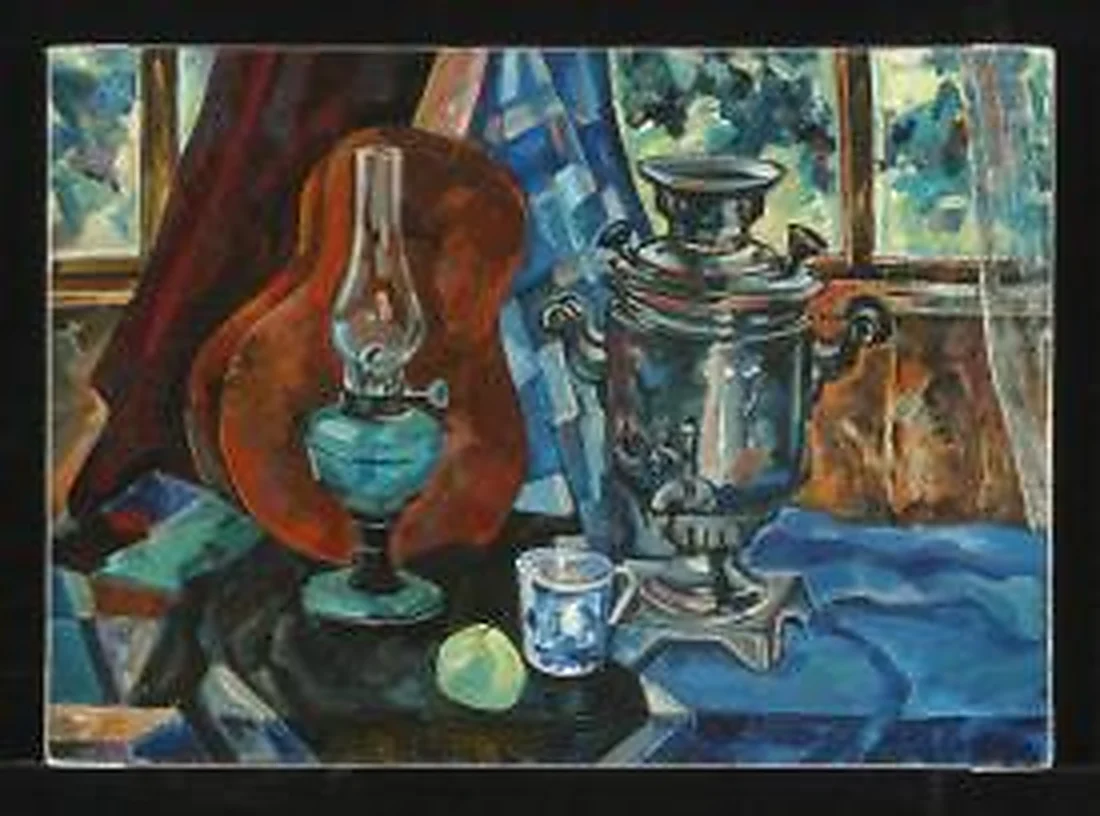 Still Life with Samovar by Leonid Alekseevich Sokolov (b. 1945)