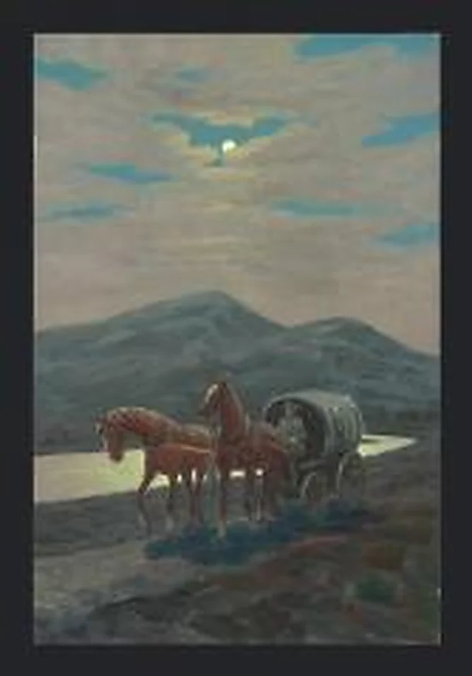 Return to the Farm by Alexander Mikhailovich Kurzanov (b. 1938)