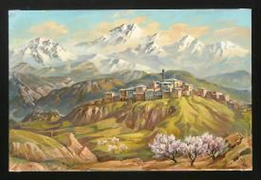Spring in the Mountains by Khairullah Magomedovich Kurbanov (b. 1936)