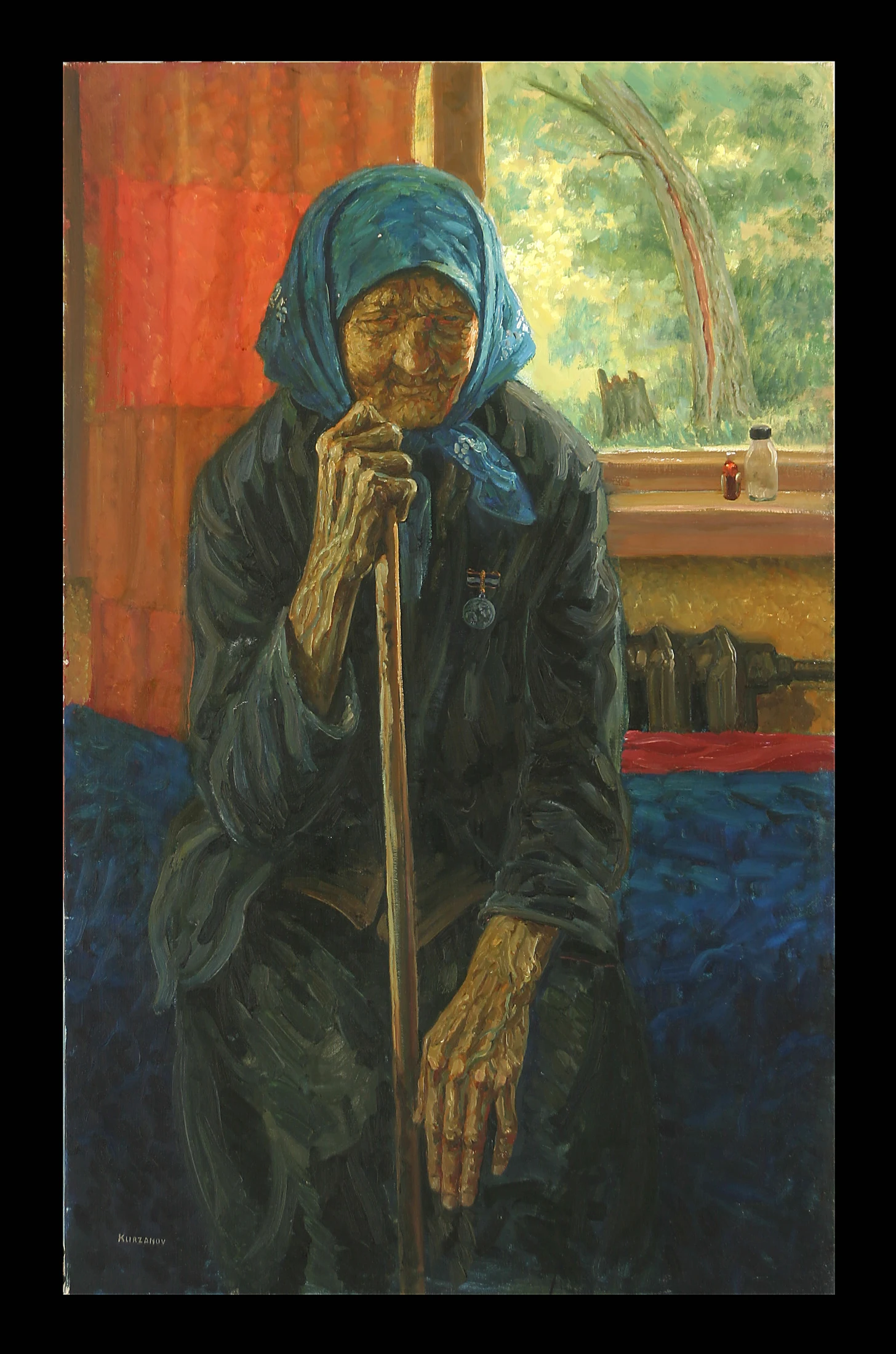 Grandmother by Alexander Mikhailovich Kurzanov (b. 1938)