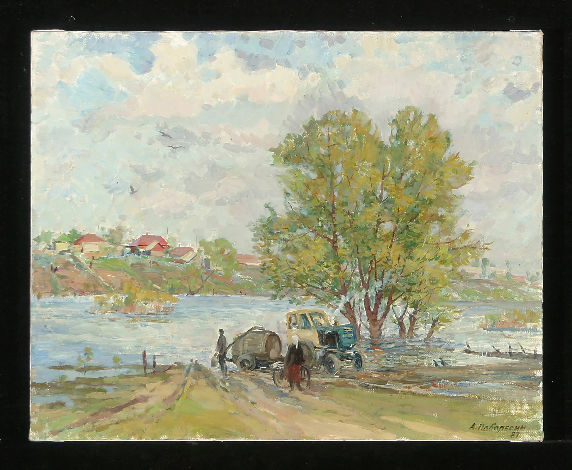 Spring Flood by Anatoli Alekseevich Nebolsin (1934–2006)