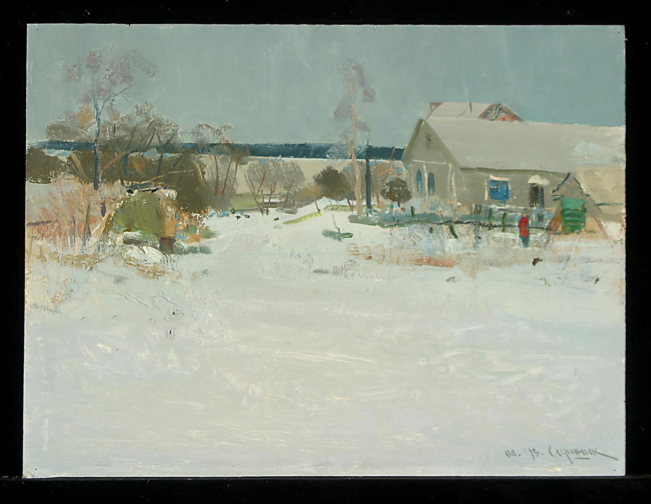 Winter Landscape by Viktor Petrovich Slushnik (b. 1926)