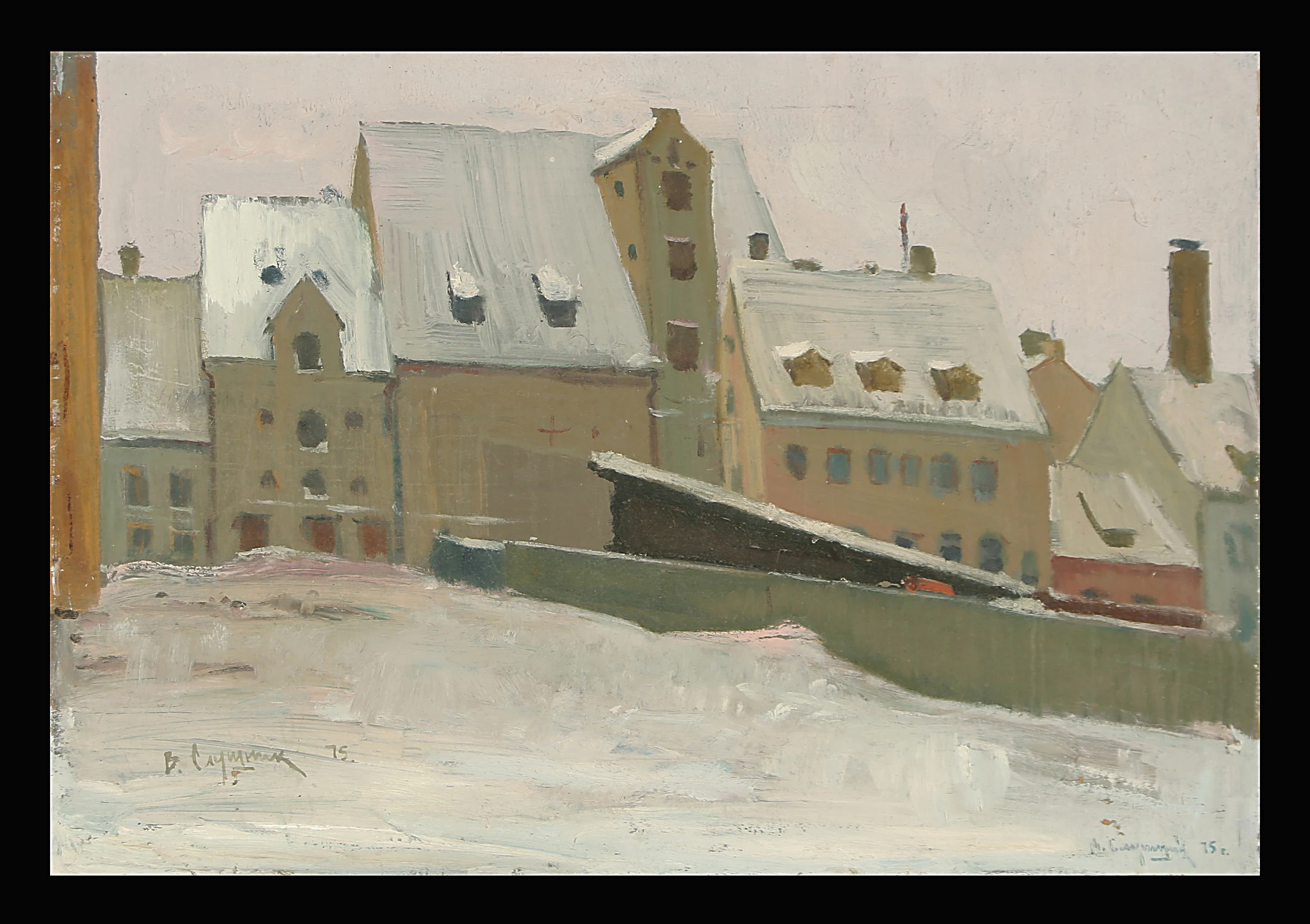 Old Riga by Viktor Petrovich Slushnik (b. 1926)