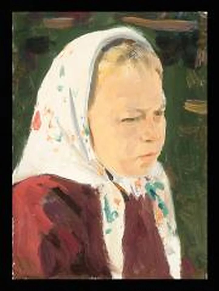 A Village Girl by Anatoli Ivanovich Smirnov (b. 1924)