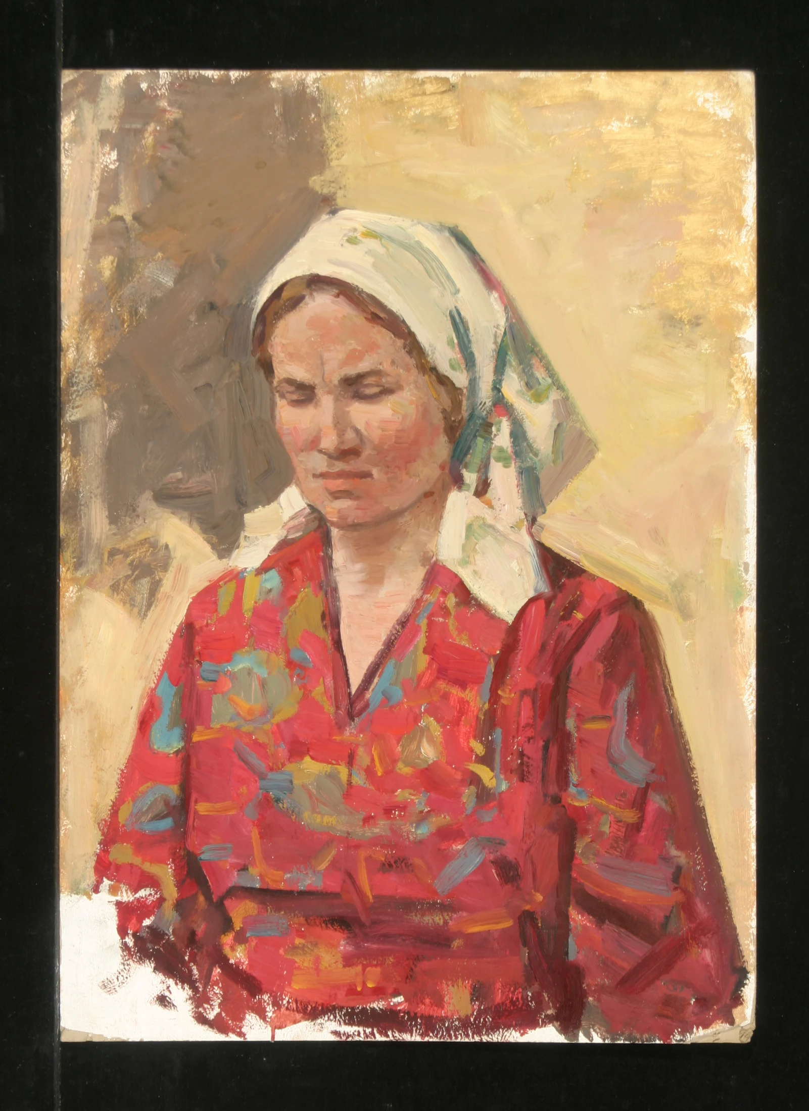 Woman in a Red Dress by Yevgeni Borisovich Khoroshilov (1930–1982)