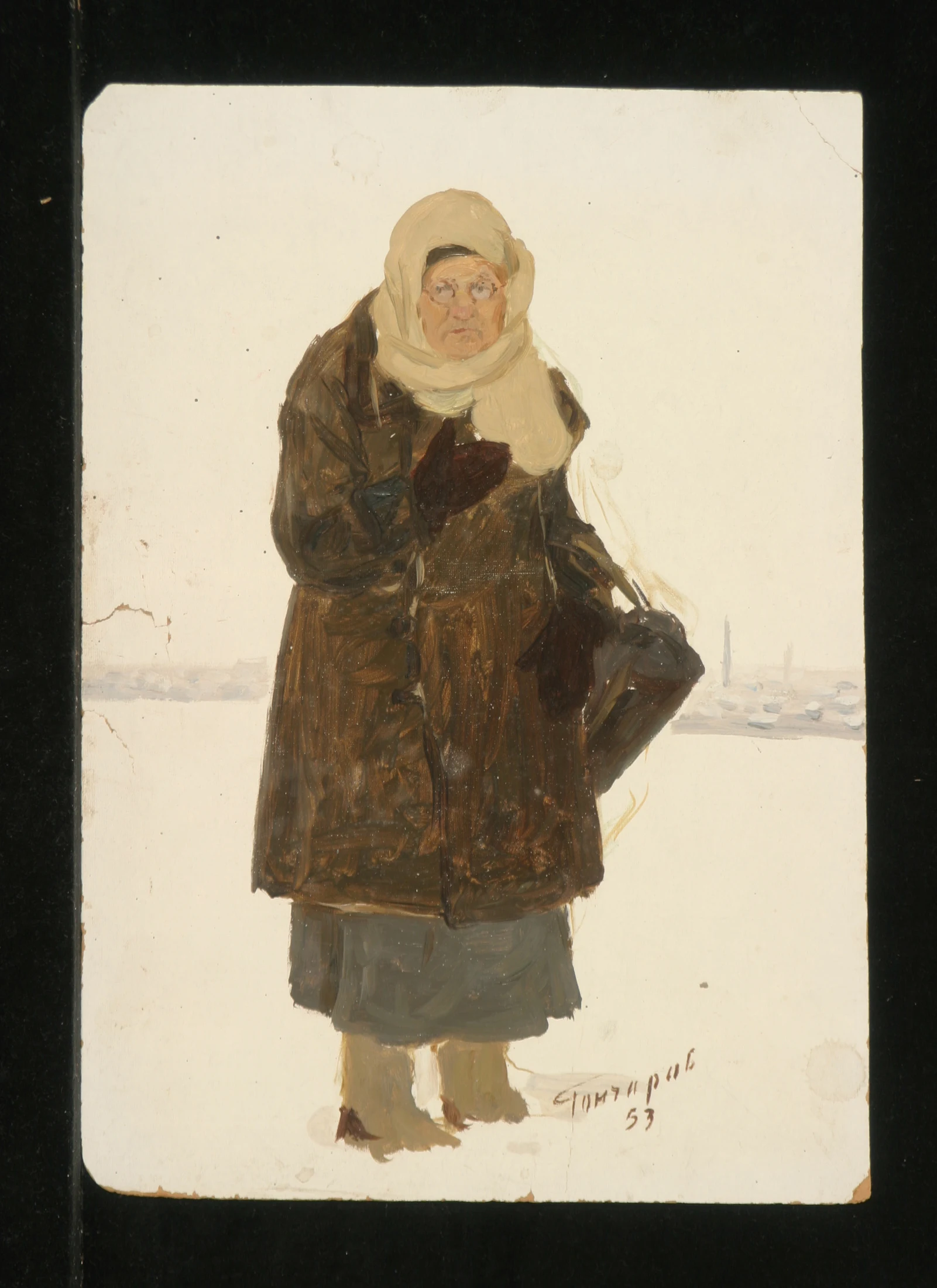 An Old Woman by Grigori Andreevich Goncharov (1913–2001)