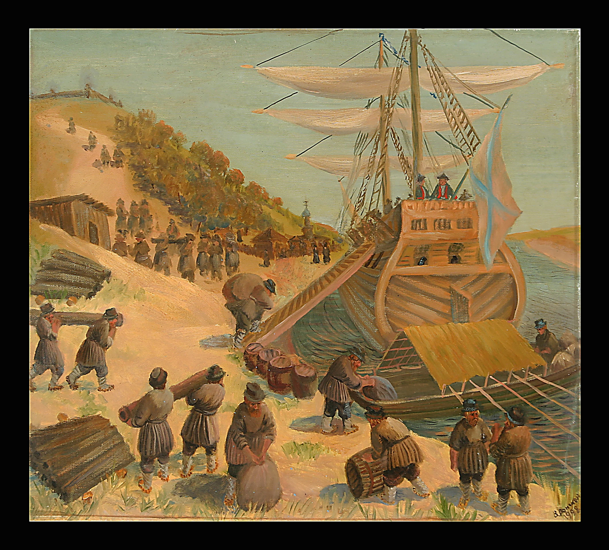 Building the Fleet by Viktor Andreevich Donskoi (b. 1945)