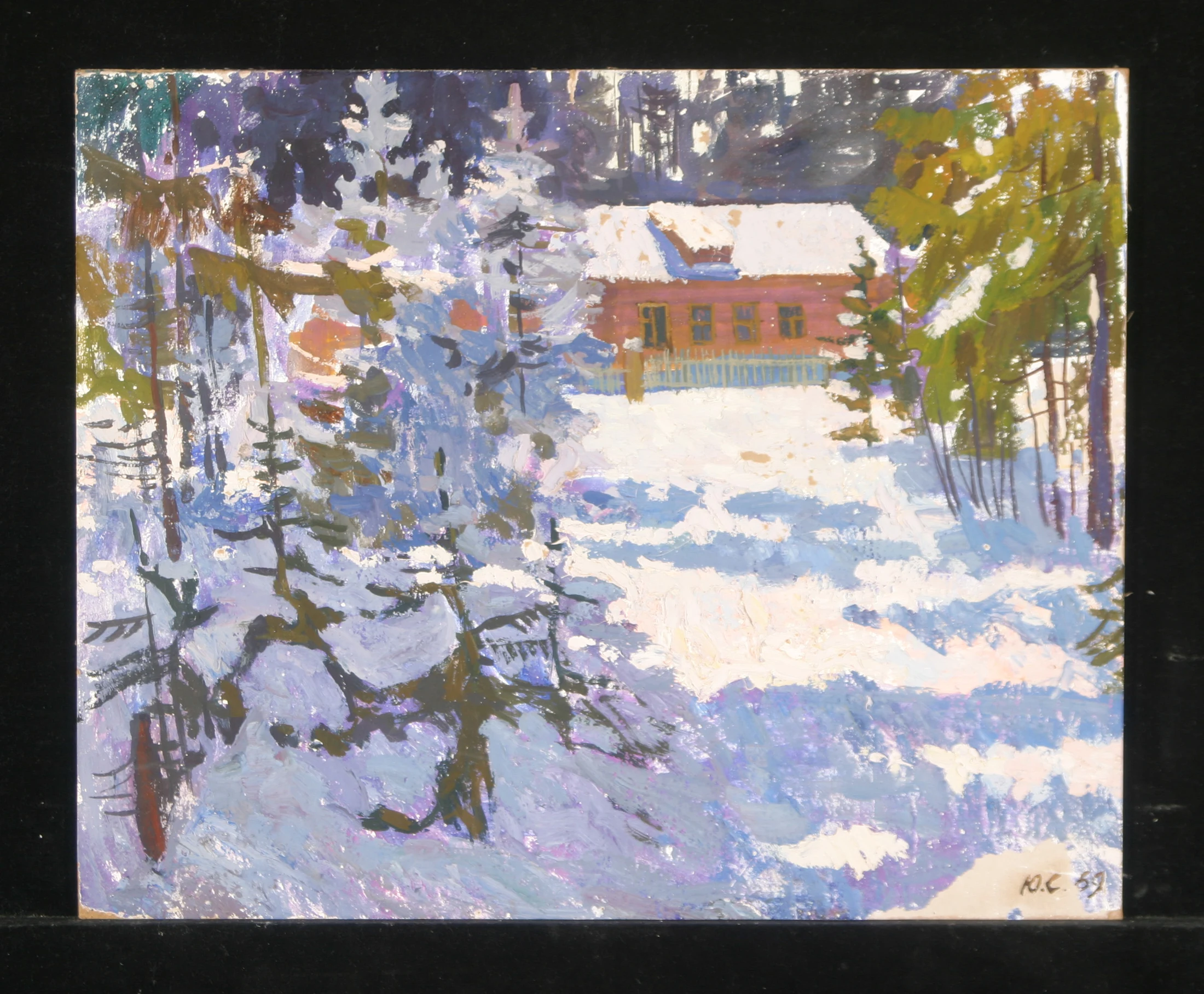 Snowy Winter by Yuri Petrovich Sanin (1939–1997)