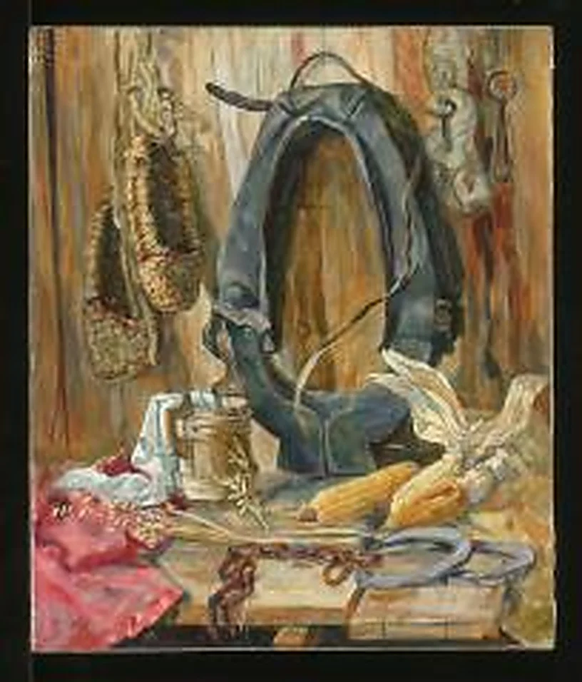 Still Life with a Collar by Vladimir Dmitrievich Fefelov (b. 1939)