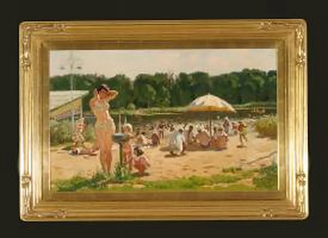 At the Beach by Grigori Andreevich Goncharov (1913–2001)