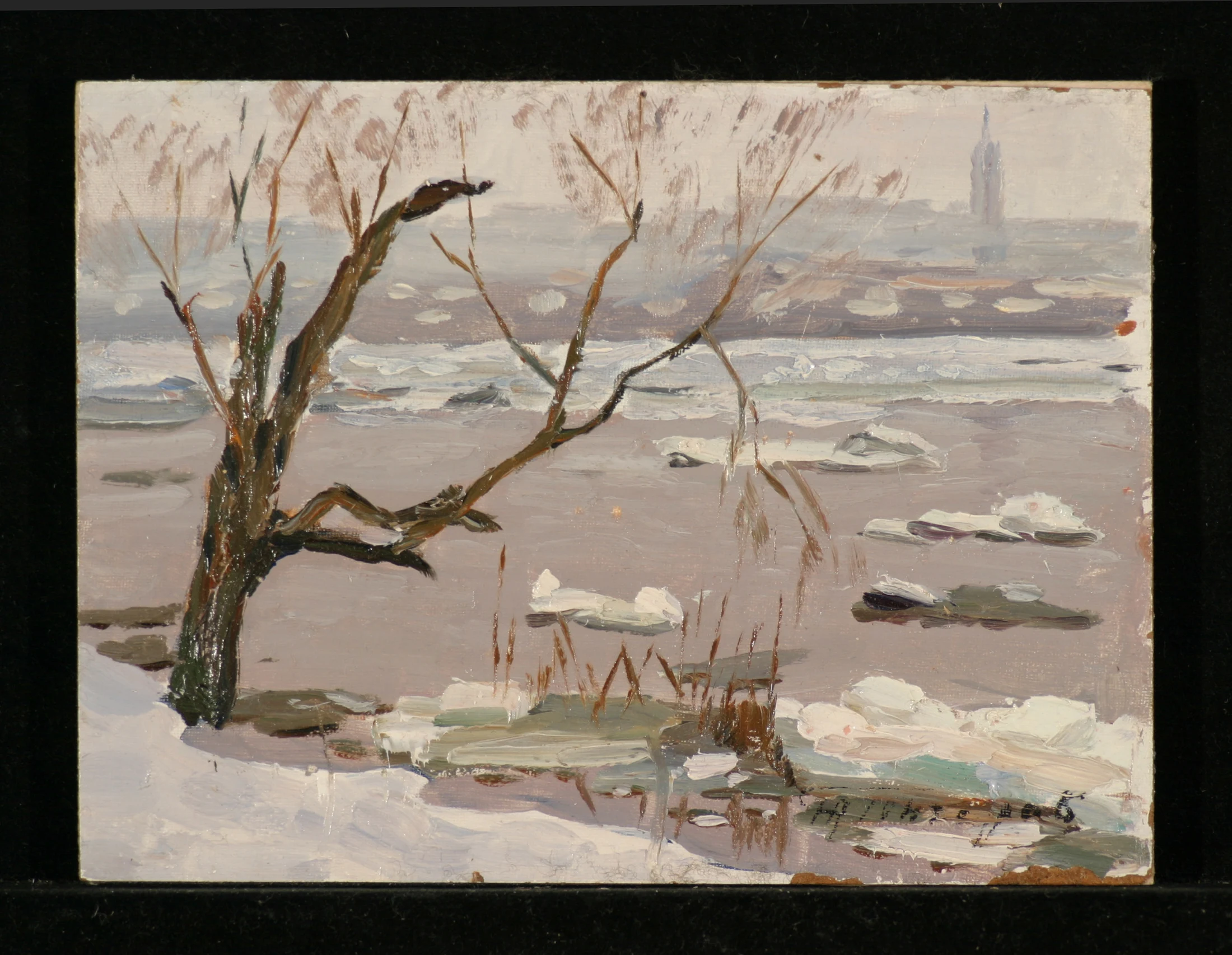 Ice Drifting on the River by Grigori Andreevich Goncharov (1913–2001)