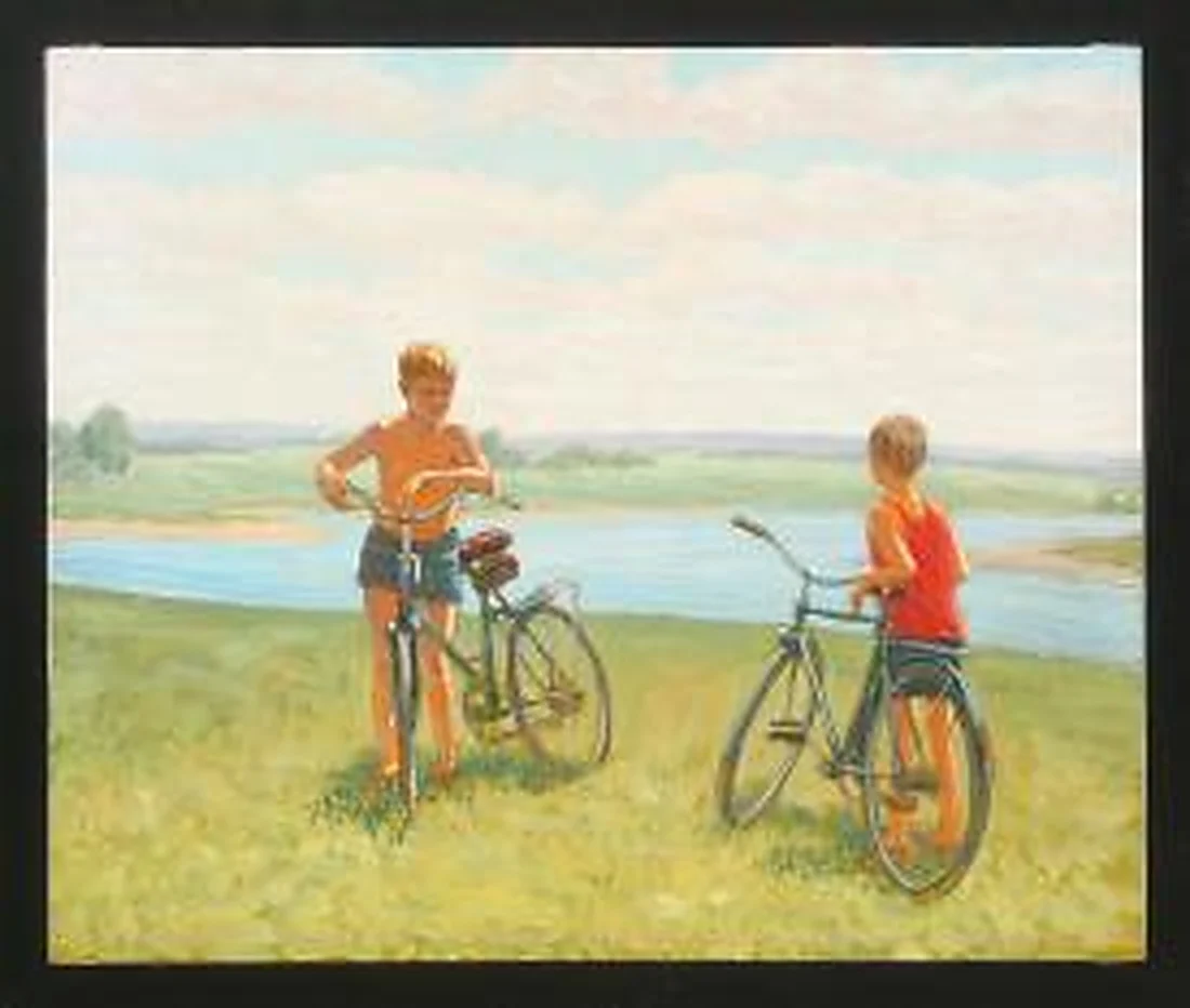Boys by Alexander Mikhailovich Kurzanov (b. 1938)