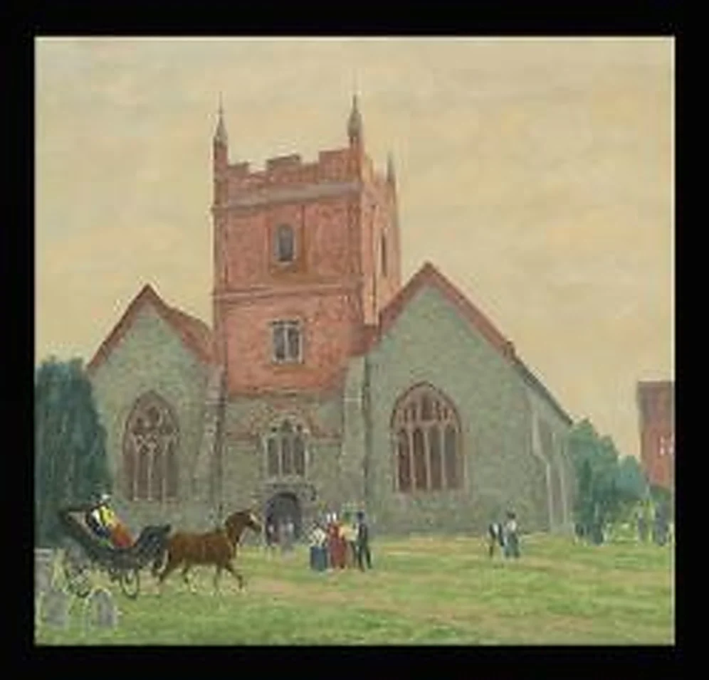 All Saints Parish Church, Odiham, Hampshire, England by Alexander Mikhailovich Kurzanov (b. 1938)