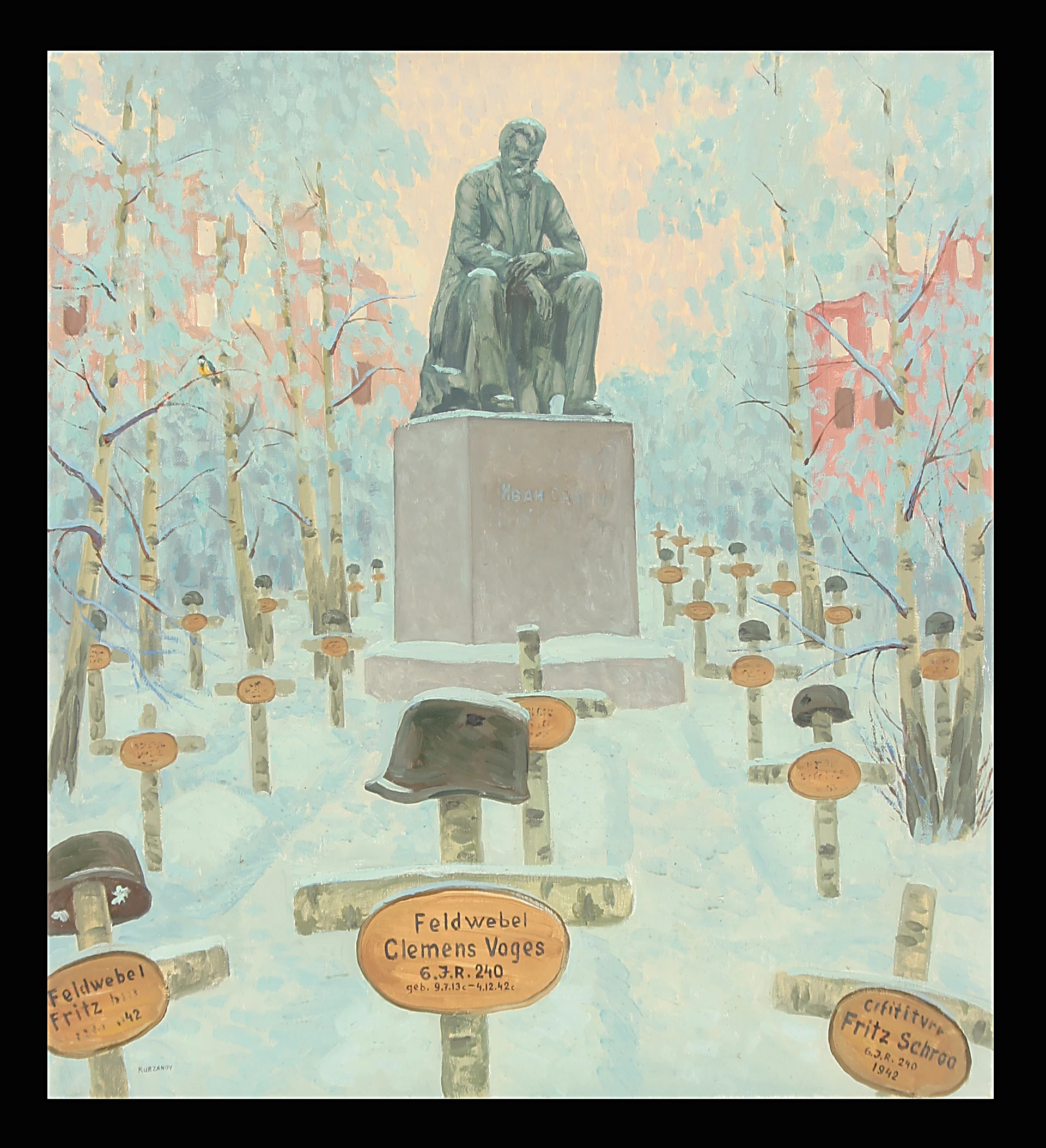 Koltsov Square by Alexander Mikhailovich Kurzanov (b. 1938)